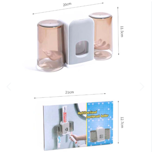 Dispensador De Pasta Dental Con 2 Vasos