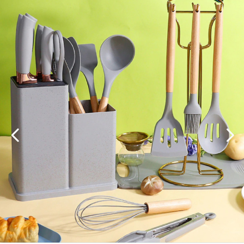 Set 19 Utensilios De Cocina De Silicona