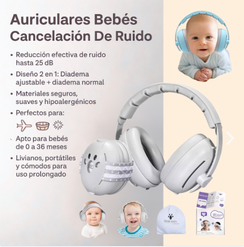 Auriculares Bebes Cancelacion De Ruido