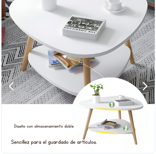 Mesa De Centro Vintage Triangular