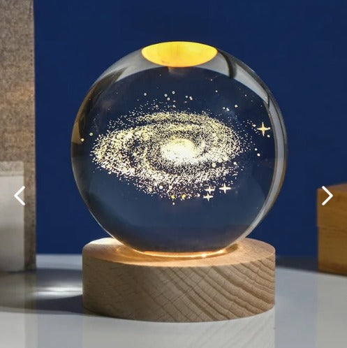 Lampara Bola Cristal Led Galaxia