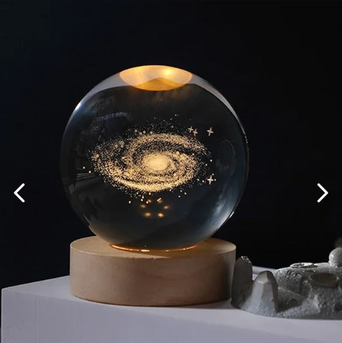 Lampara Bola Cristal Led Galaxia