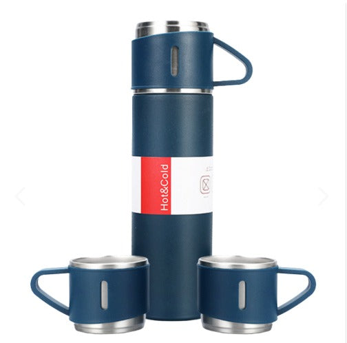 Termo Acero Inoxidable 500 ml + 3 Tazas