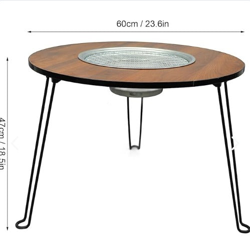 MESA PLEGABLE CON PARRILLA