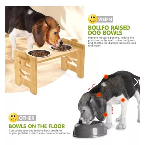 Bebedero Comida Elevado Para Perro Gatos