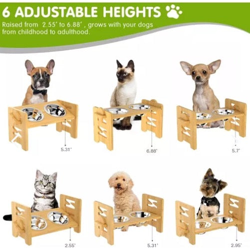 Bebedero Comida Elevado Para Perro Gatos