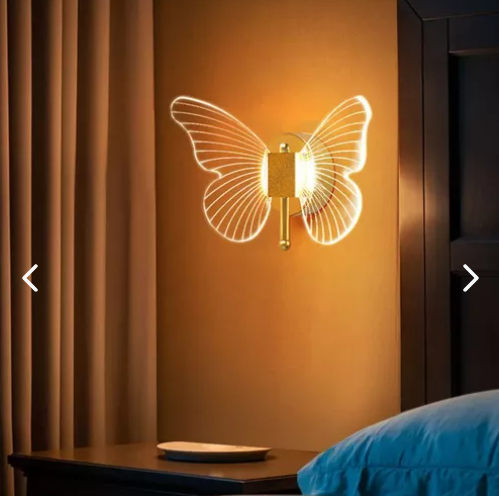 Lampara De Pared Led Mariposa