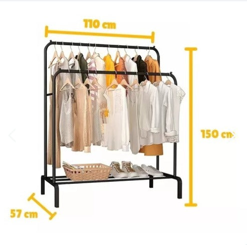 Perchero Closet Doble De Metal