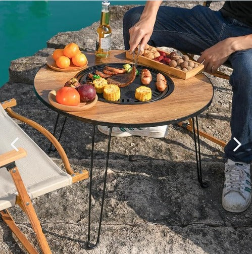 MESA PLEGABLE CON PARRILLA