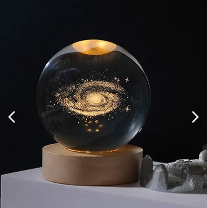 Lampara Bola Cristal Led Galaxia