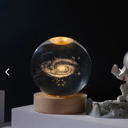 Lampara Bola Cristal Led Galaxia