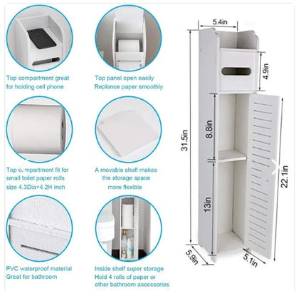 Estante De Baño Delgado Porta Papel