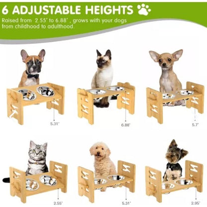 Bebedero Comida Elevado Para Perro Gatos